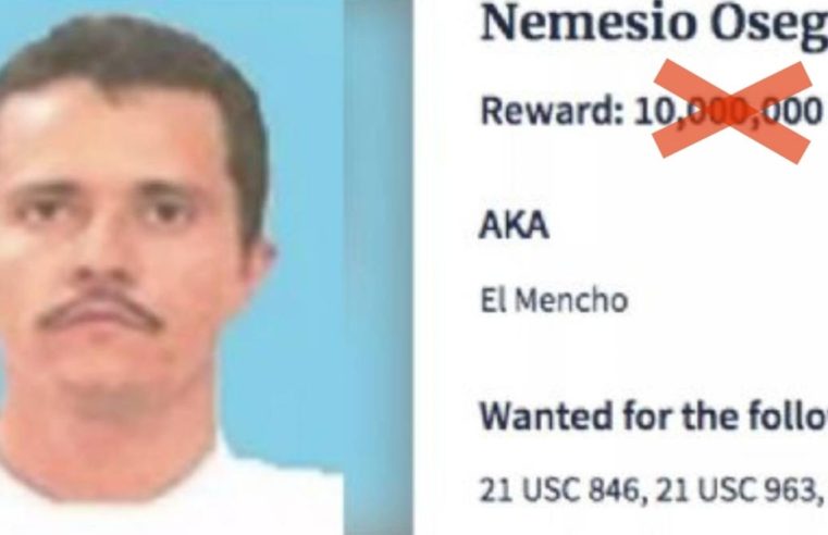 Estados Unidos aumenta recompensa a 15 mdd por captura de “El Mencho”, líder del CJNG