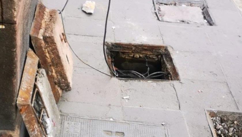 Robo de cable afecta sistema de alumbrado en el Centro Histórico
