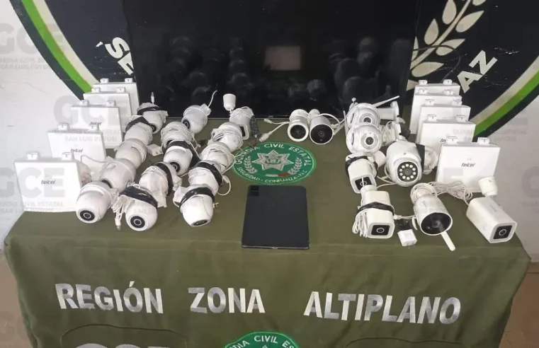 En menos de dos meses de este año, decomisaron 37 cámaras de vigilancia al servicio del crimen en SLP